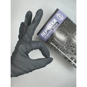 Перчатки нитриловые AVIORA, S, черные, 50 пар