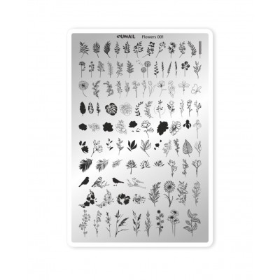 Пластина для стемпинга Sunnail, Flowers 001 Пластина для стемпинга Sunnail, Flowers 001