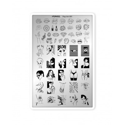 Пластина для стемпинга Sunnail, Pop Art 001 Пластина для стемпинга Sunnail, Pop Art 001