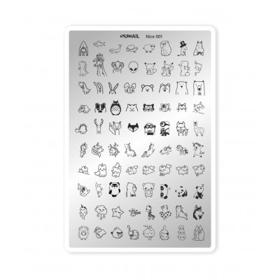 Пластина для стемпинга Sunnail, Nice 001 Пластина для стемпинга Sunnail, Nice 001