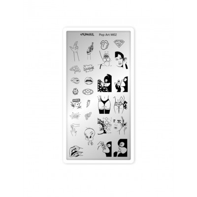 Пластина для стемпинга Sunnail, Pop Art m02 Пластина для стемпинга Sunnail, Pop Art m02
