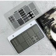 Пластина для стемпинга Sunnail, Kletka 1, 6*12