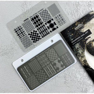 Пластина для стемпинга Sunnail, Kletka 1, 6*12 Пластина для стемпинга Sunnail, Kletka 1, 6*12