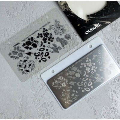 Пластина для стемпинга Sunnail, Самый сок 2, 6*12 Пластина для стемпинга Sunnail, Самый сок 2, 6*12